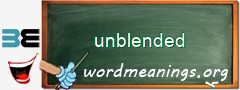 WordMeaning blackboard for unblended